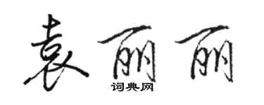骆恒光袁丽丽行书个性签名怎么写