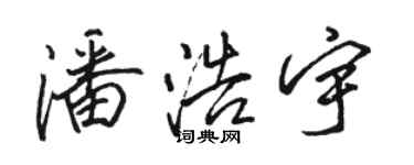 骆恒光潘浩宇行书个性签名怎么写