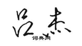 骆恒光吕杰行书个性签名怎么写