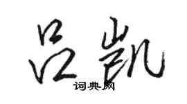 骆恒光吕凯行书个性签名怎么写
