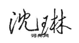 骆恒光沈琳行书个性签名怎么写