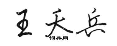 骆恒光王夭兵行书个性签名怎么写