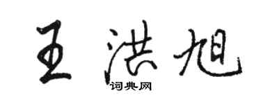 骆恒光王洪旭行书个性签名怎么写