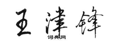 骆恒光王津锋行书个性签名怎么写