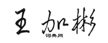 骆恒光王加彬行书个性签名怎么写