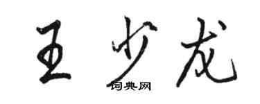 骆恒光王少龙行书个性签名怎么写