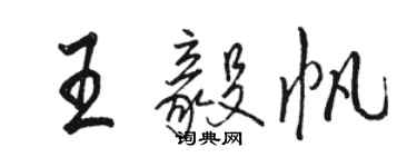 骆恒光王毅帆行书个性签名怎么写