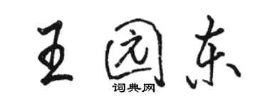 骆恒光王园东行书个性签名怎么写
