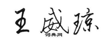 骆恒光王威琼行书个性签名怎么写