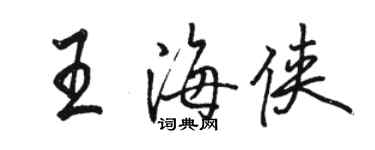 骆恒光王海侠行书个性签名怎么写