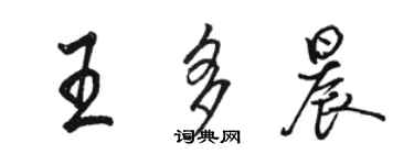 骆恒光王多晨行书个性签名怎么写