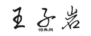 骆恒光王子岩行书个性签名怎么写