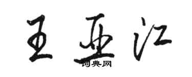 骆恒光王亚江行书个性签名怎么写
