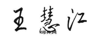 骆恒光王慧江行书个性签名怎么写