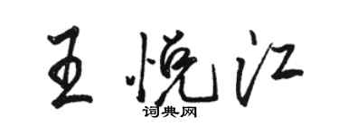 骆恒光王悦江行书个性签名怎么写