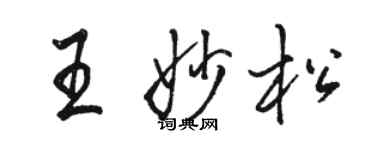 骆恒光王妙松行书个性签名怎么写