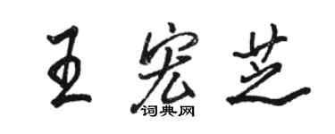 骆恒光王宏芝行书个性签名怎么写