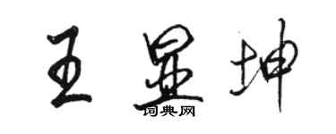 骆恒光王显坤行书个性签名怎么写
