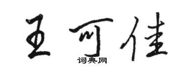 骆恒光王可佳行书个性签名怎么写
