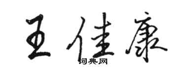 骆恒光王佳康行书个性签名怎么写
