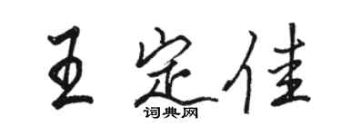 骆恒光王定佳行书个性签名怎么写