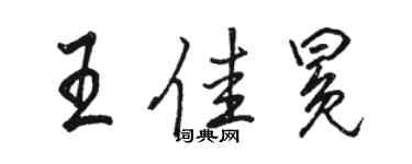 骆恒光王佳冕行书个性签名怎么写