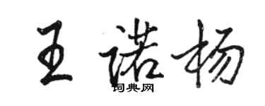 骆恒光王诺杨行书个性签名怎么写