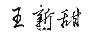 骆恒光王新甜行书个性签名怎么写