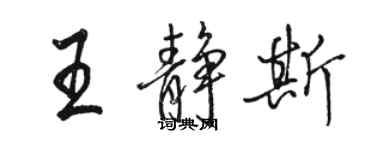 骆恒光王静斯行书个性签名怎么写