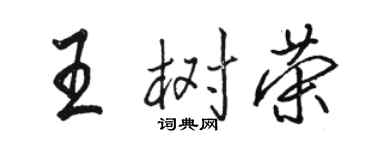 骆恒光王树荣行书个性签名怎么写