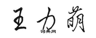 骆恒光王力萌行书个性签名怎么写