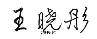 骆恒光王晓彤行书个性签名怎么写