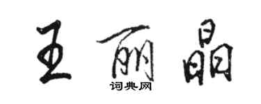 骆恒光王丽晶行书个性签名怎么写