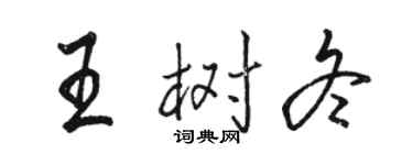 骆恒光王树冬行书个性签名怎么写