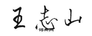 骆恒光王志山行书个性签名怎么写