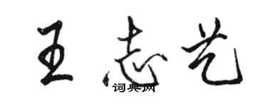 骆恒光王志艺行书个性签名怎么写