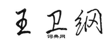 骆恒光王卫纲行书个性签名怎么写