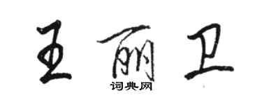 骆恒光王丽卫行书个性签名怎么写