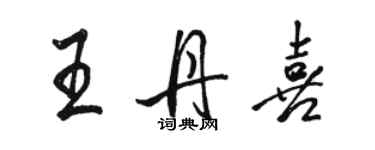 骆恒光王丹喜行书个性签名怎么写