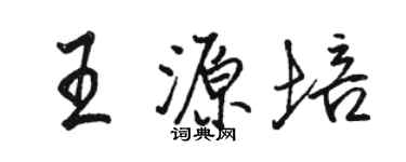 骆恒光王源培行书个性签名怎么写