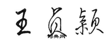骆恒光王贞颖行书个性签名怎么写