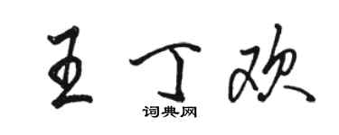 骆恒光王丁欢行书个性签名怎么写