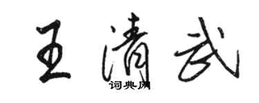 骆恒光王清武行书个性签名怎么写