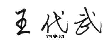 骆恒光王代武行书个性签名怎么写