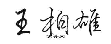 骆恒光王柏雄行书个性签名怎么写
