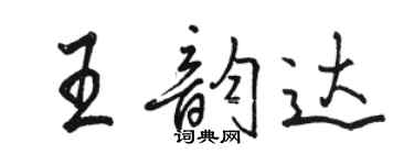 骆恒光王韵达行书个性签名怎么写