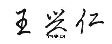 骆恒光王兴仁行书个性签名怎么写