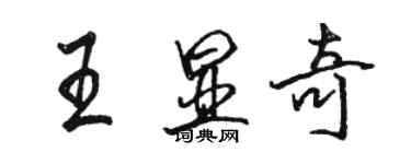 骆恒光王显奇行书个性签名怎么写