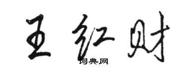 骆恒光王红财行书个性签名怎么写
