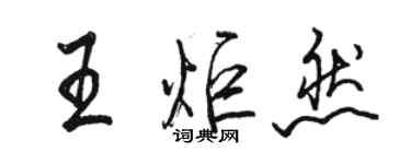 骆恒光王炬然行书个性签名怎么写